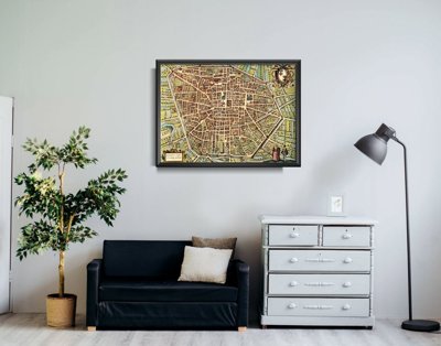 Plakat w stylu vintage Stara mapa Braun i Hogenberg