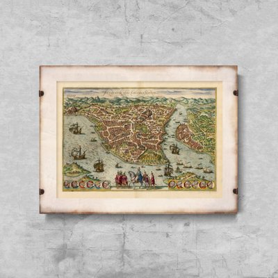 Plakat retro do salonu Widok Konstantynopola Instambul