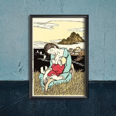 Plakat retro Japoński Takehisa-Yumeji Ukiyo-e
