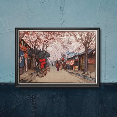 Plakat vintage Drzewa wiśni Hiroshi Yoshida