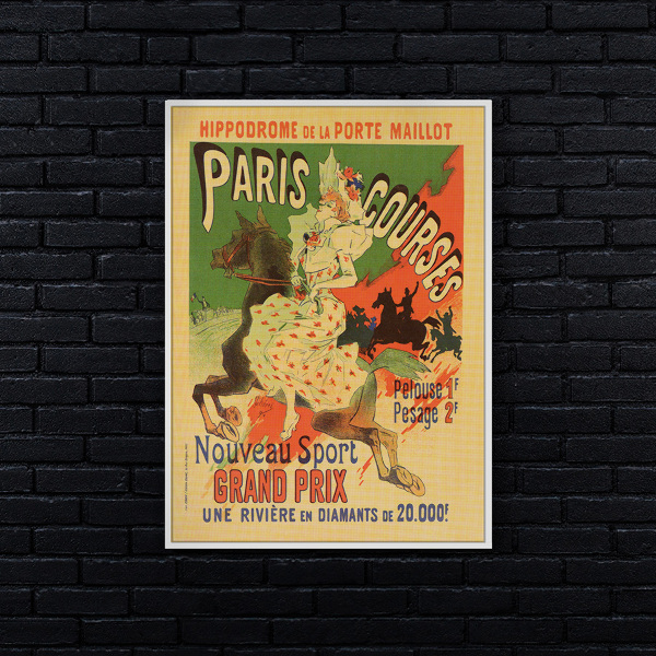 Plakat Hipodrom de la Porte Maillot, Paryż Kursy