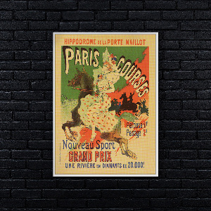 Plakat Hipodrom de la Porte Maillot, Paryż Kursy