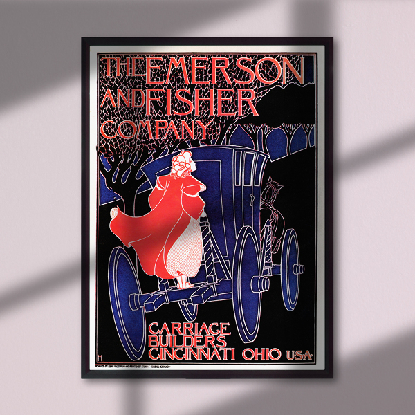 Plakat Emerson i Fisher Company, przewóz Konstruktorzy