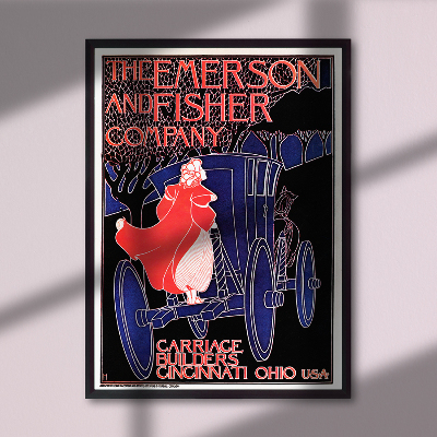 Plakat Emerson i Fisher Company, przewóz Konstruktorzy