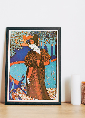 Plakat Vintage LEstampe moderne, La Femme au paon