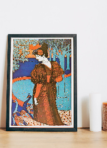 Plakat Vintage LEstampe moderne, La Femme au paon