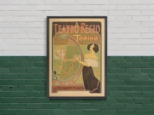 Plakat Vintage Teatro Regio, Torino