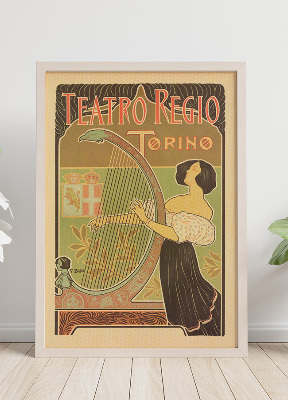 Plakat Vintage Teatro Regio, Torino