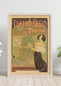 Plakat Vintage Teatro Regio, Torino