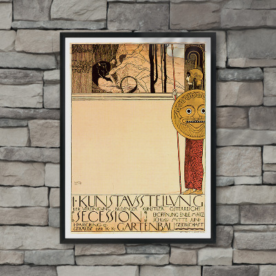 Plakat Vintage Wiedeń pierwszej wystawie Secesji