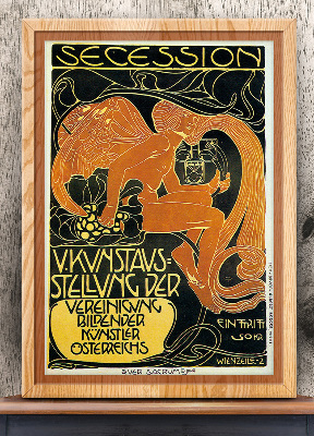 Plakat Vintage Wiedeń Secesja Piąta Wystawa