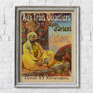 Plakat Vintage Aux Trois Quartiers, Tapis Dorient