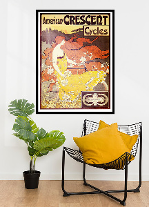 Plakat Vintage Amerykańska Crescent Cycles