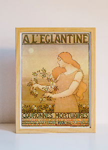 Plakat Vintage LEglantine Couronnes Mortuaires