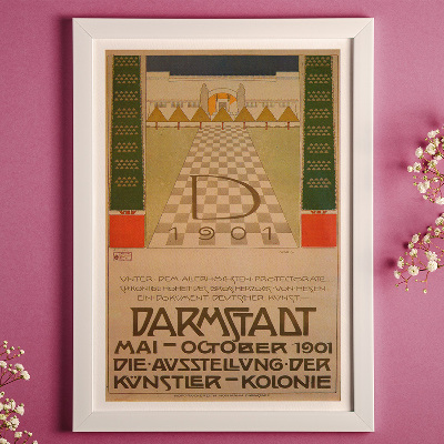 Plakat Vintage Ein Dokument deutscher wystawa Kunst Darmstadt