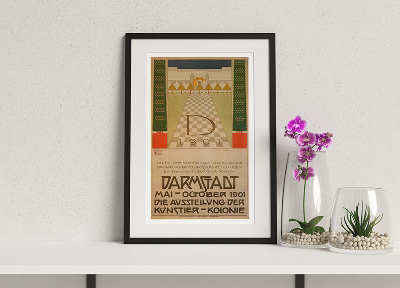 Plakat Vintage Ein Dokument deutscher wystawa Kunst Darmstadt