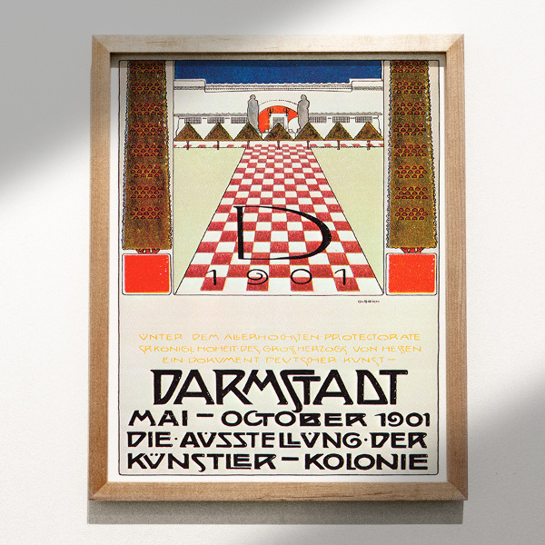 Plakat Vintage Ein Dokument deutscher Kunst Darmstadt wystawa II