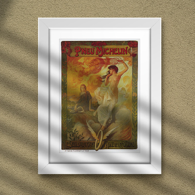 Plakat Vintage reklama pneu Michelin dla opony Michelin