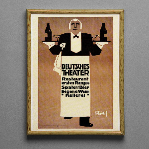 Plakat Vintage Deutches Theater Restauracja