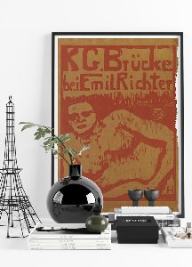 Plakat Vintage Die Brücke wystawa