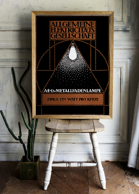 Plakat AEG lamp elektrycznych