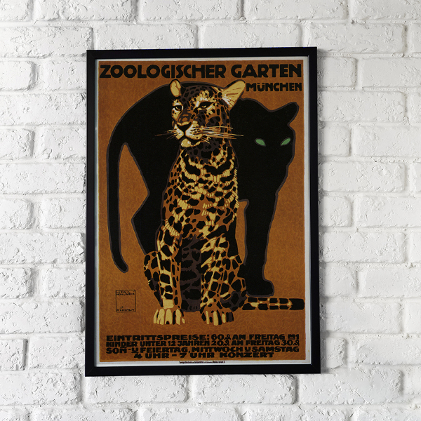 Plakat Ogrodu Zoologicznego Munchen Pantera
