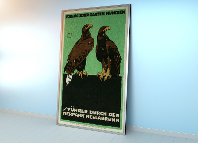 Plakat Ogrodu Zoologicznego Munchen Ptaki