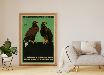 Plakat Ogrodu Zoologicznego Munchen Ptaki