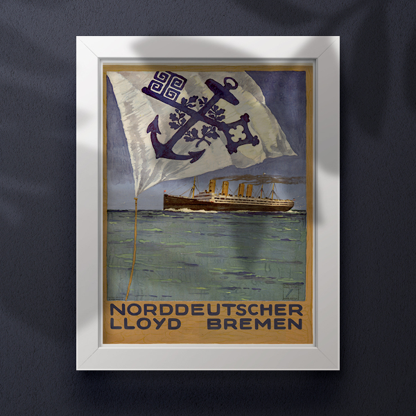 Plakat Strona kalendarz dla Norddeutscher Lloyd Bremen II