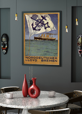 Plakat Strona kalendarz dla Norddeutscher Lloyd Bremen II