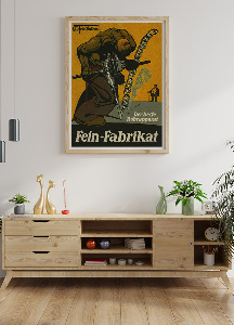 Plakat Fein Fabrikat, Der Beste Bohrapparat reklamowa dla wiertarek produkowane przez Fein