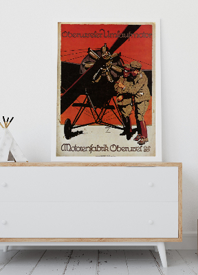 Plakat Oberurseler Umlaufmotor Fabryka silników Oberursel