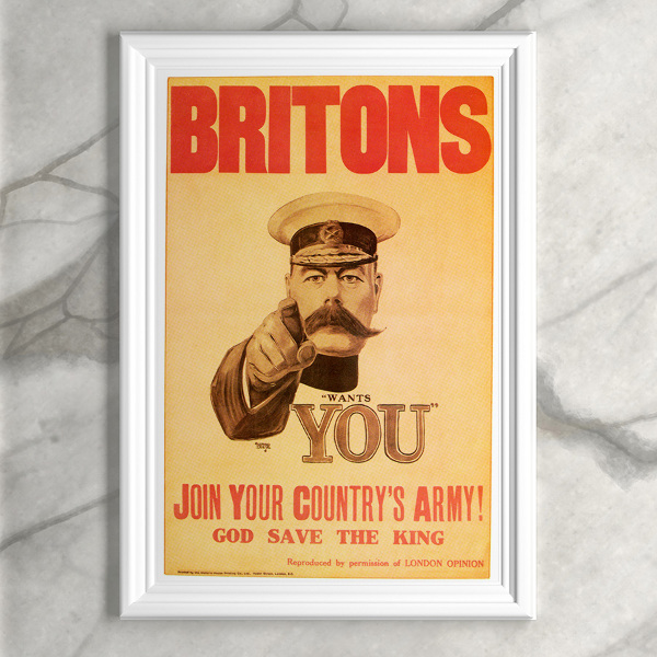 Plakat Brytyjczycy, przyłączyć się do armii zielenią