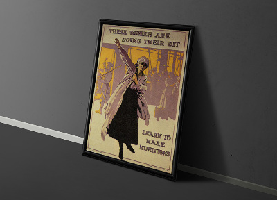 Plakat Canvas Te kobiety robią ich nieco, Dowiedz się, aby amunicji rekrutacji