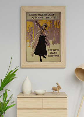 Plakat Canvas Te kobiety robią ich nieco, Dowiedz się, aby amunicji rekrutacji
