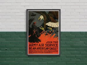 Plakat Canvas Dołącz do Army Air Service Być American Eagle