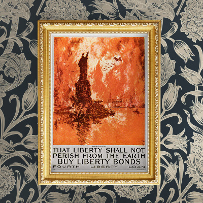 Plakat Canvas Że Liberty Shall Not zginą z ziemi, zakupu obligacji Liberty