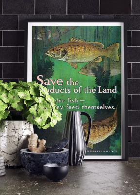 Plakat Canvas Zapisz Produktów Ziemi, jeść więcej ryb, karmią siebie