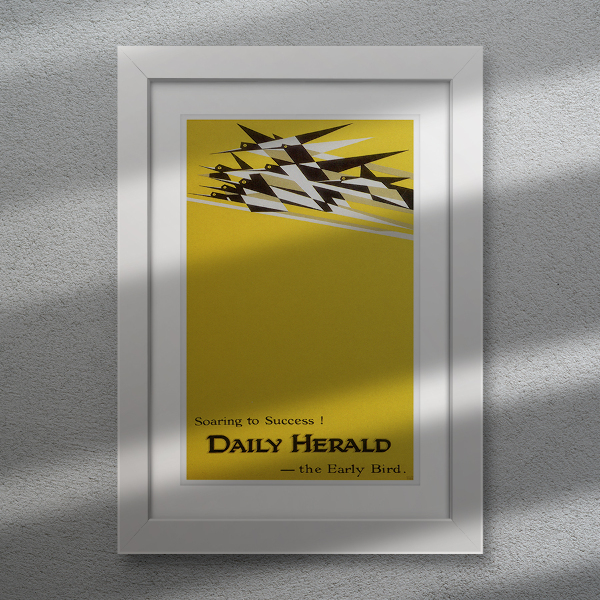 Plakat Canvas Gwałtowny wzrost do sukcesu Daily Herald, reklamy Early Bird