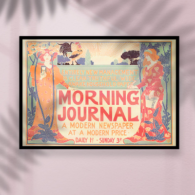 Plakat Morning Journal Nowoczesna prasa w nowoczesnym Cena