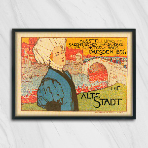 Plakat Ausstellung des Saechischen Handwerks und Kunstgewerbes, Drezno 1896