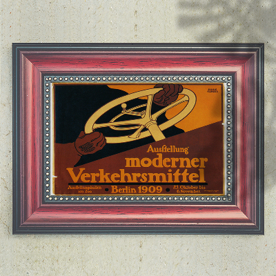 Plakat Ausstellung moderner Verkehrsmittel