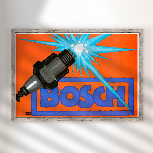 Plakat Bosch, świece zapłonowe