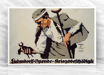 Plakat Canvas Ludendorff Spende futro Kriegsbeschadigte