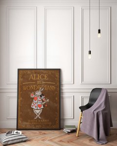 Plakat Alicja w Krainie Czarów Biały Królik w przebraniu Heralda