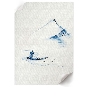 Grafika na ścianę Człowiek w łódce