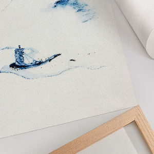 Grafika na ścianę Człowiek w łódce