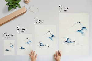 Grafika na ścianę Człowiek w łódce