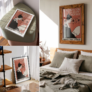 Wydruk na płótnie Kobieta z gazetą