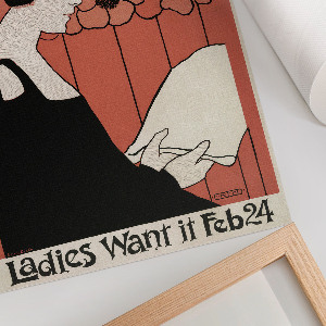 Wydruk na płótnie Kobieta z gazetą